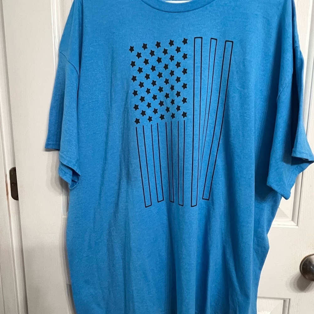 Men’s turquoise 2x Melmarc American Flag Graphic T-Shirt